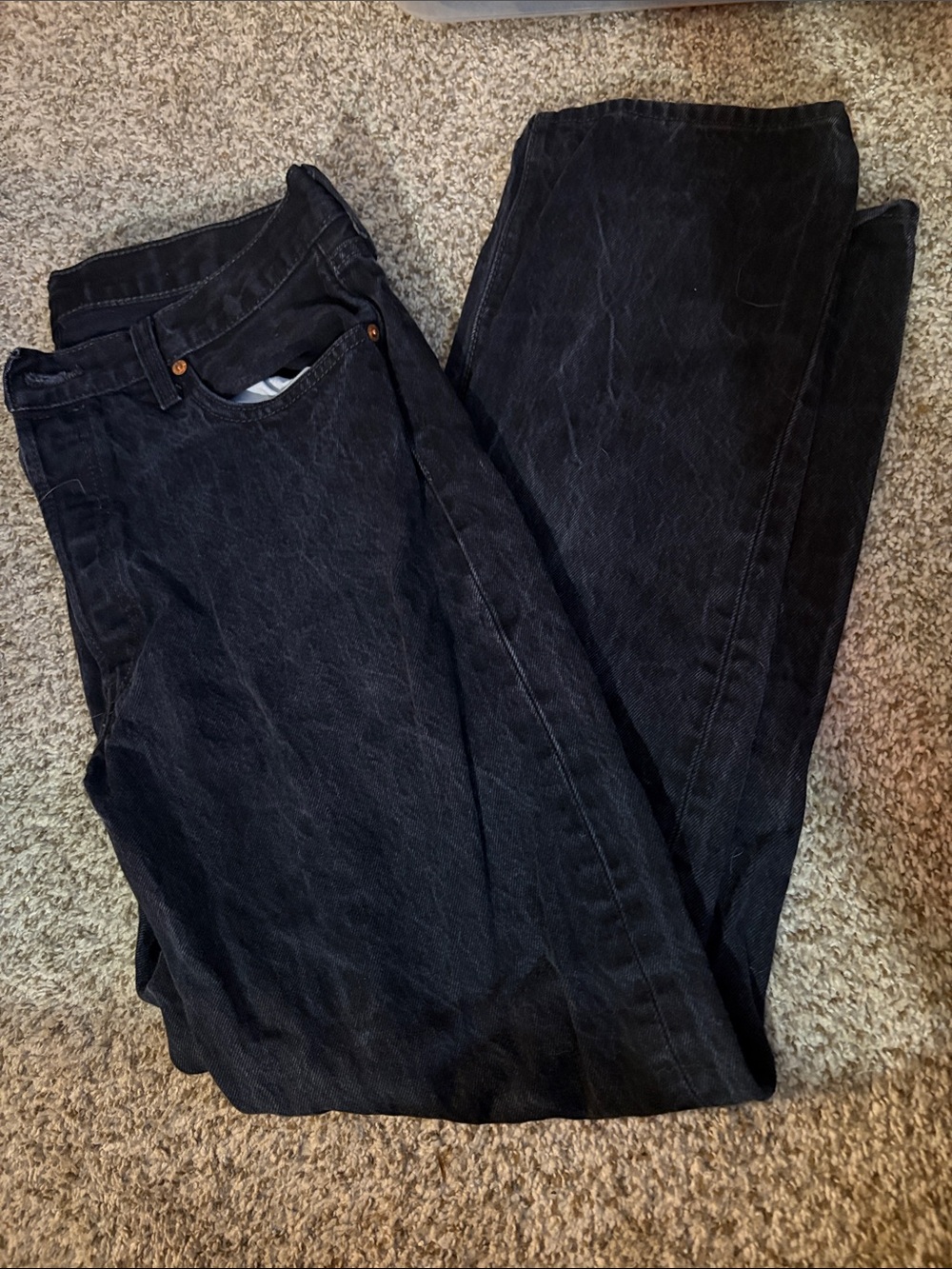 Levi's Straight Fit Black Jeans